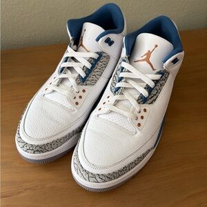 Nike Air Jordan 3 Wizards Size 13 CT8532-148 White Blue Copper Cement Retro AJ3